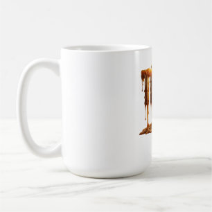Müde Schmelzende Kerzen-Typografie Burnout-Mutter- Kaffeetasse