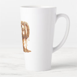 Müde Schmelzende Kerzen-Typografie Burnout-Mutter- Milchtasse