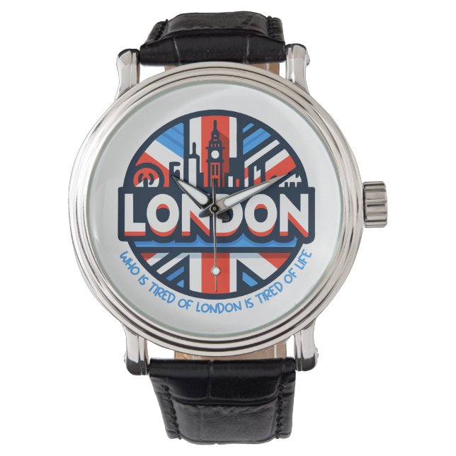 müde von London Armbanduhr (Vorderseite)