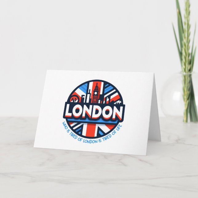 müde von London Dankeskarte (Vorderseite)