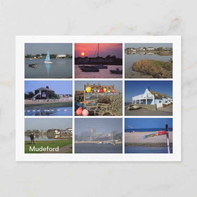 Mudeford Postkarte (Vorderseite)