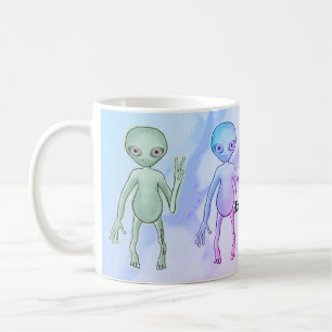 Müder Friedens-Alien Kaffeetasse