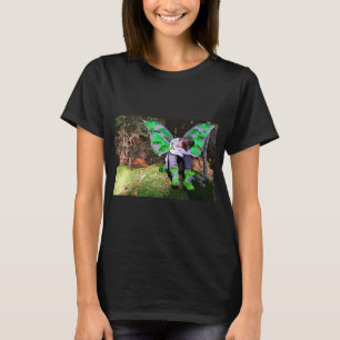 Müder Lyme-Borreliose-Krieger mit Engelsflügeln Ze T-Shirt