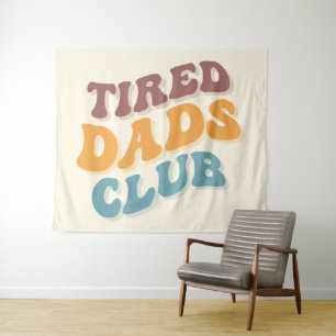Müder Väter Club Lustig Wandteppich