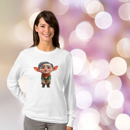 Müder Vater Weihnachten Elf Frauen T-Shirt