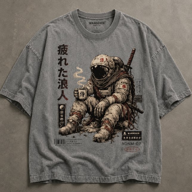 Müder Wanderer Astronaut Tri-Blend Shirt (Von Creator hochgeladen)
