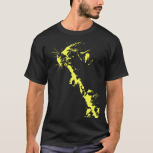 Müdes Kätzchen süßes Gähnen Pop Katze T-Shirt