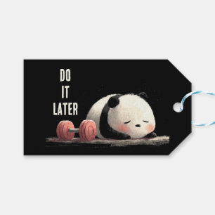 Müdes Panda Fitnessstudio – Lustige Workout Kunst Geschenkanhänger