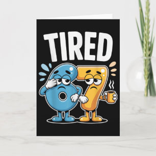 Müdes Sechs Sieben 67 Lustiges Kostüm Kaffee Numme Karte