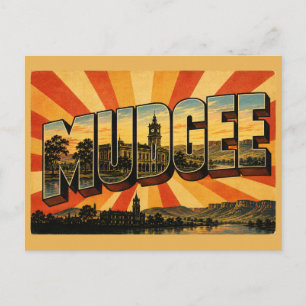 Mudgee NSW Australien Heritage Town Vintage Kunst Postkarte