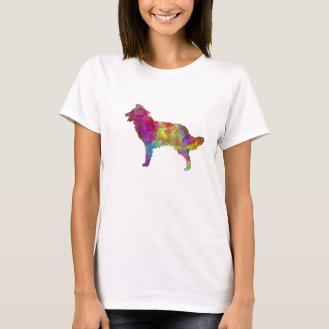 Mudi in Watercolor 2 T-Shirt (Vorderseite)