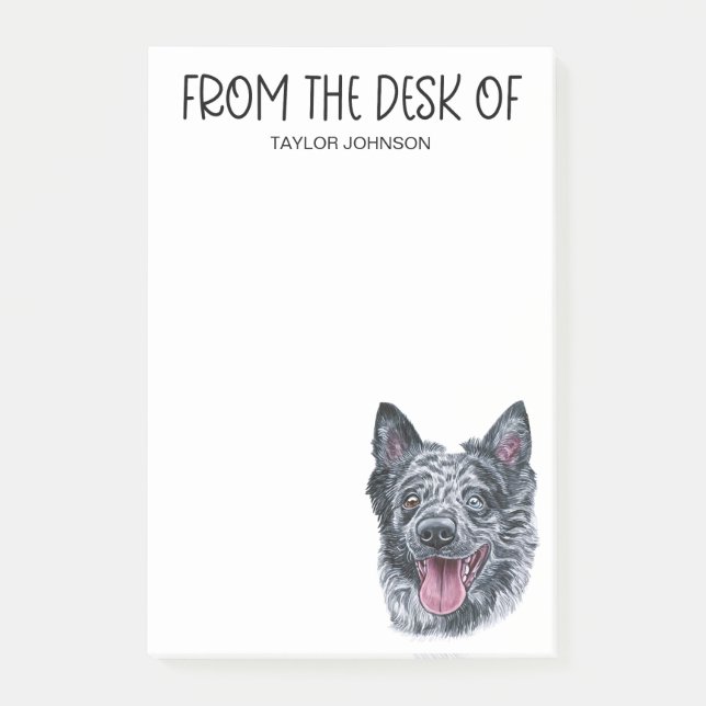 Mudi Lover Post-it Klebezettel (Vorderseite)