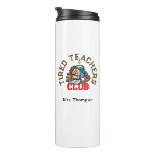 Müdige Lehrer CLUB Thermo-Tasse Lehrer Lustig Thermosbecher