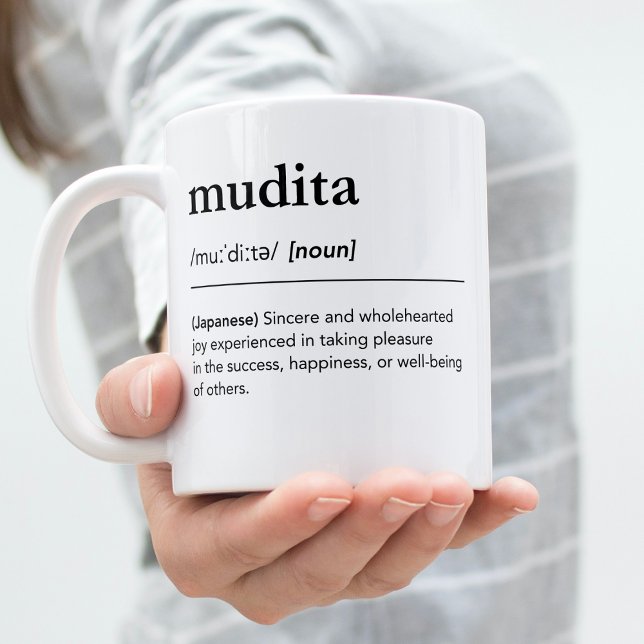 Mudita Definition japanisches Wort Kaffeetasse (Von Creator hochgeladen)