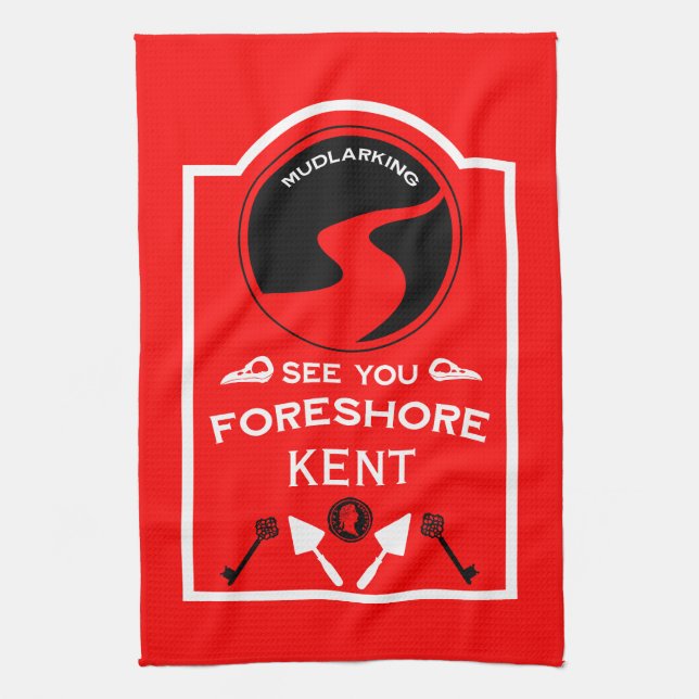 Mudlarking Hobby-Geschenk Geschirrtuch (Vertikal)