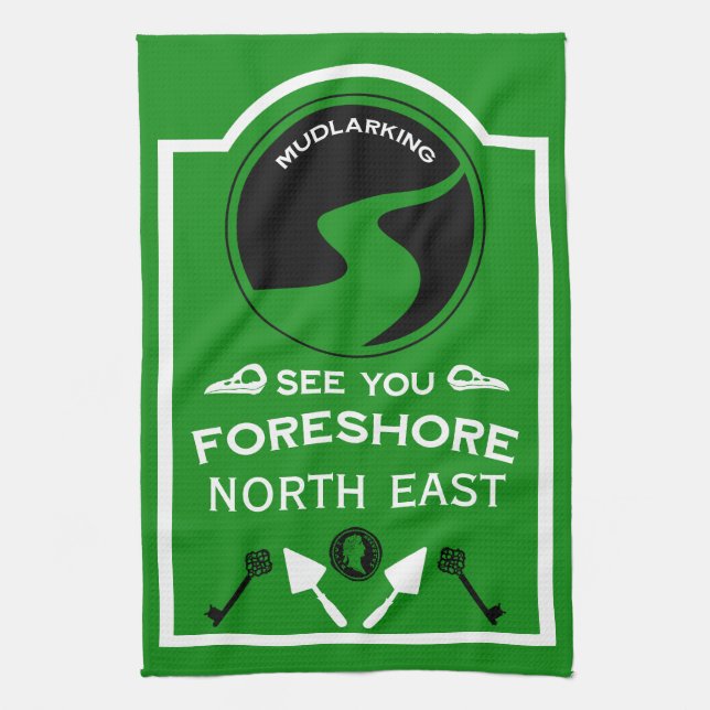 Mudlarking Hobby-Geschenk Geschirrtuch (Vertikal)