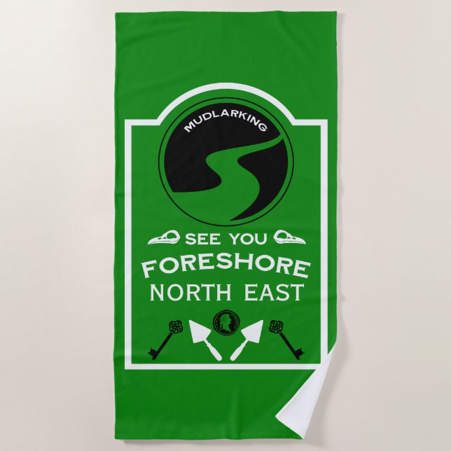 Mudlarking Hobby-Geschenk Strandtuch (Vorderseite)