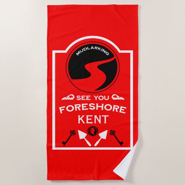 Mudlarking Hobby-Geschenk Strandtuch (Vorderseite)