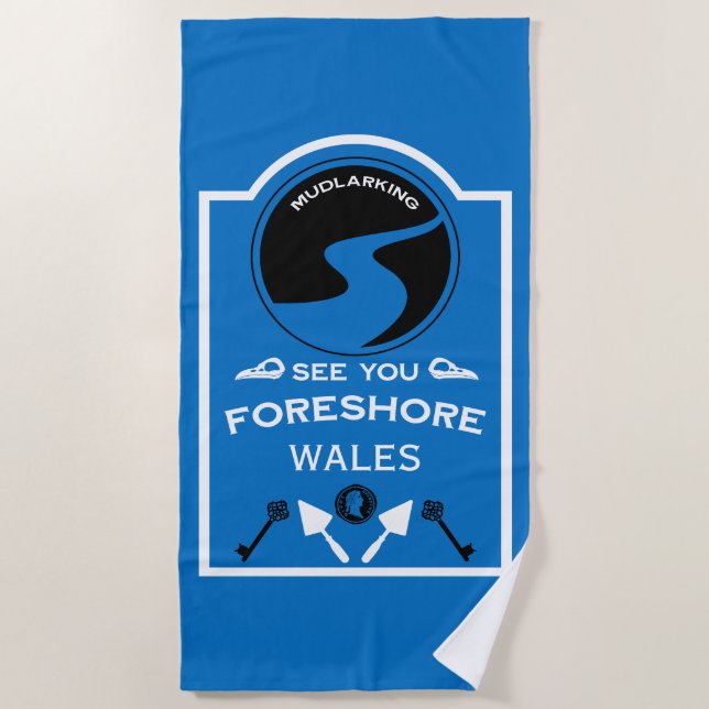 Mudlarking Hobby-Geschenk Strandtuch (Vorderseite)