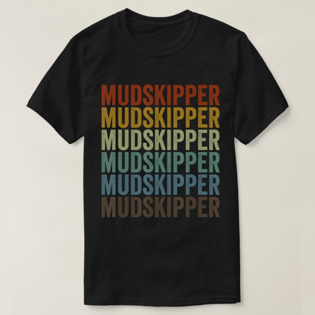 Mudskipper Fish Retro T - Shirt (Design vorne)