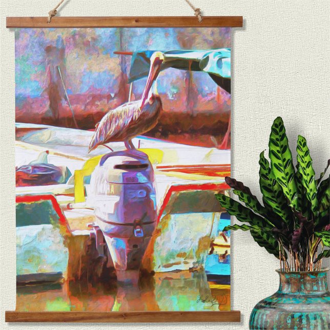 Muelle Los Peines Pelican 0463 Wandteppich Mit Holzrahmen (Von Creator hochgeladen)