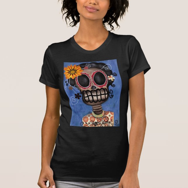 Muerta Skeleton Tag des toten Shirts (Vorderseite)