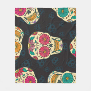 Muertos Skulls: Vintage Nahtlose Eleganz. Fleecedecke