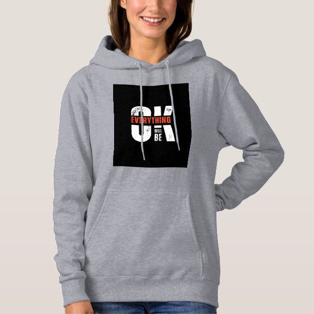 muffig orange hoodie (Vorderseite)