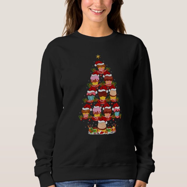 Muffin Food  Xmas Holiday Santa Muffins Christmas  Sweatshirt (Vorderseite)