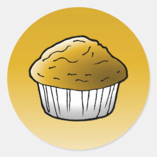 Muffin Klassischer Rund Sticker