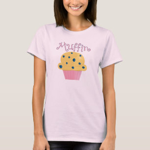 Muffin-niedlicher Blaubeermuffin-T - Shirt