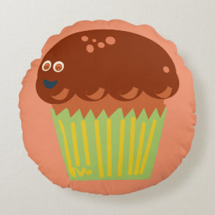 Muffin to it Riant Character Funny Cartoon Art Rundes Kissen