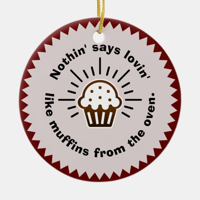 Muffins aus dem Ofenschmuck Keramik Ornament (Vorne)