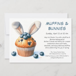 Muffins & Bunnies - Osterbacken - Party Einladung