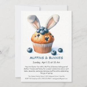 Muffins & Bunnies – Osterbackparty-Einladung Einladung