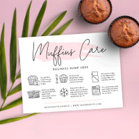 Muffins Care Instructions Bäckerei Guide Feminine
