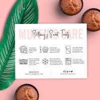 Muffins Care Instructions Guide Pink Bakery