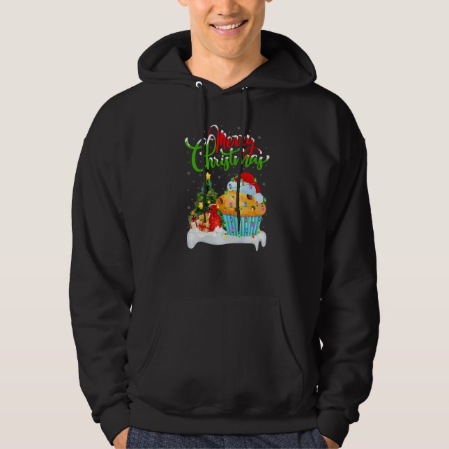 Muffins Food  Xmas Decorations Santa Muffins Chris Hoodie (Vorderseite)
