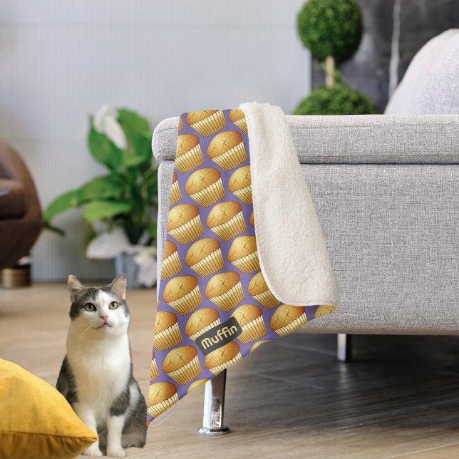 Muffins Muster mit Individuelle Name - Kleine Kuch Sherpadecke (Von Creator hochgeladen)