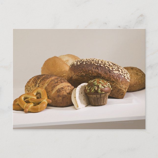 Muffins und Brötchen Postkarte (Vorderseite)