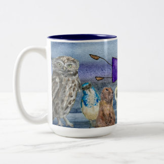 Mug#2 Joanna Flying over Animals Zweifarbige Tasse