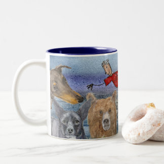 Mug #3 Joanna Flying Over Animals Zweifarbige Tasse