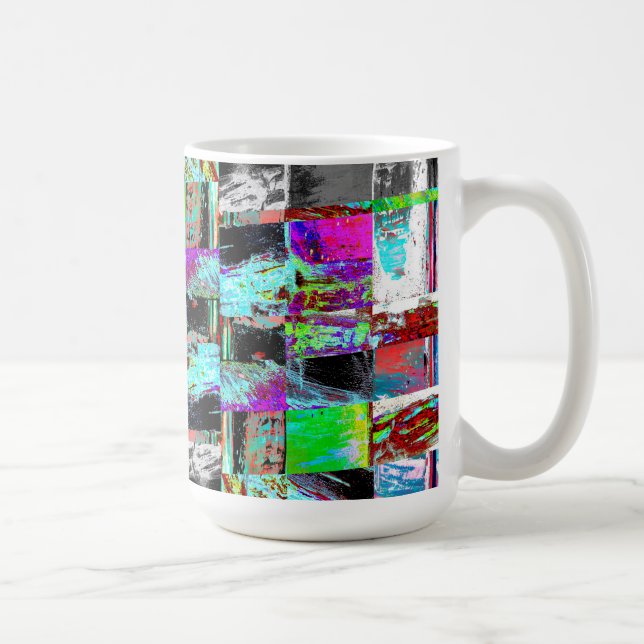 Mug – Abstract Grid Kaffeetasse (Rechts)