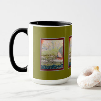 Mug - Art Deco Sailboat  Tasse