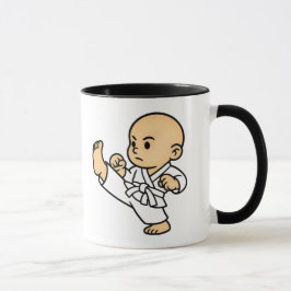 Mug Baby Karateka in Aktion. Tasse