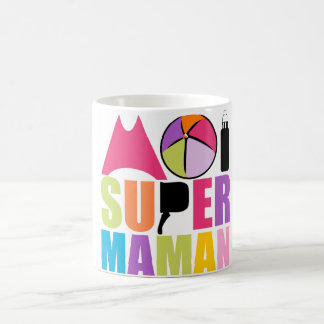 Mug Blanc 325 ml Ich Super Mama - Rosa Logo Tasse