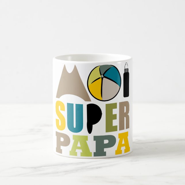 Mug Blanc 325 ml Ich Superpapa - Naturlogo Tasse (Mittel)