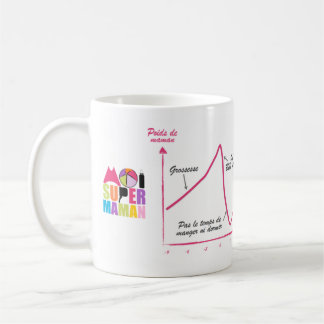 Mug Blanc 325ml Ich Super Mama - Schwangerschaft Tasse