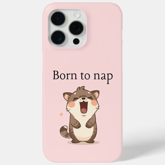 Mug 'Born to Nap' – Lustiger Schlafliebhaber  Case-Mate iPhone Hülle (Rückseite)