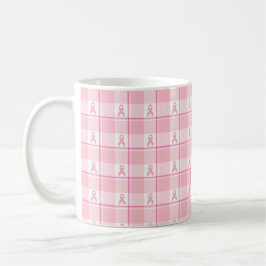 Mug Breast Cancer Awareness Plaid, Pink Ribbon Kaffeetasse